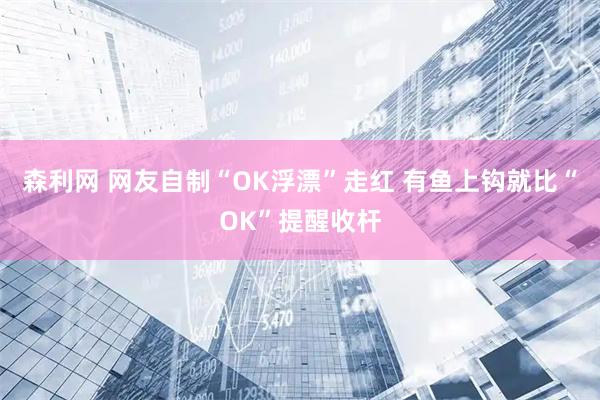 森利网 网友自制“OK浮漂”走红 有鱼上钩就比“OK”提醒收杆